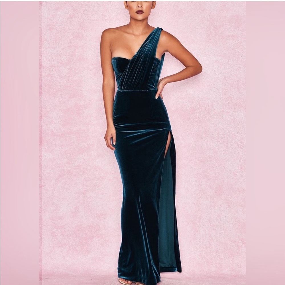 House of CB teal gown